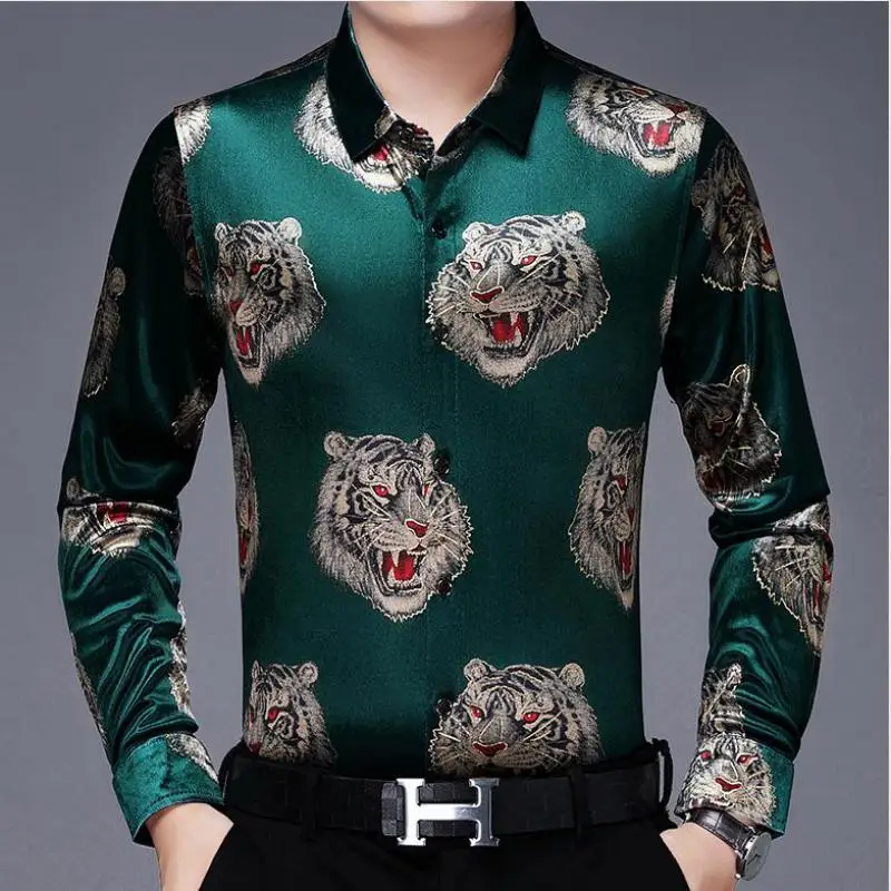 Luxury Men Clothes Unusual Dress For Stout Red Flannel Shirts Burgundy Velour Dress Oversize Retro