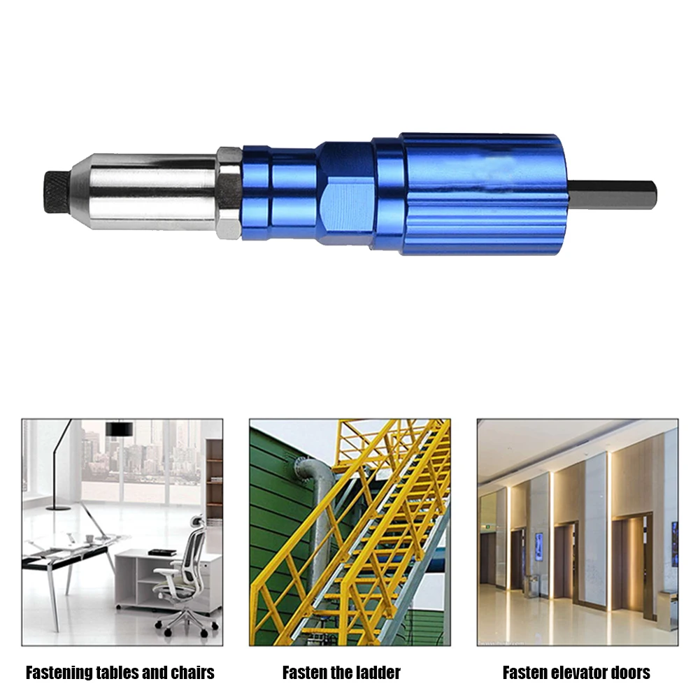 

Drill Joint Adapter Riveter Insert Nut Tools Electric Rivet Nut Gun Riveting Tool Cordless Riveting Riveter Adapter Drill Kit