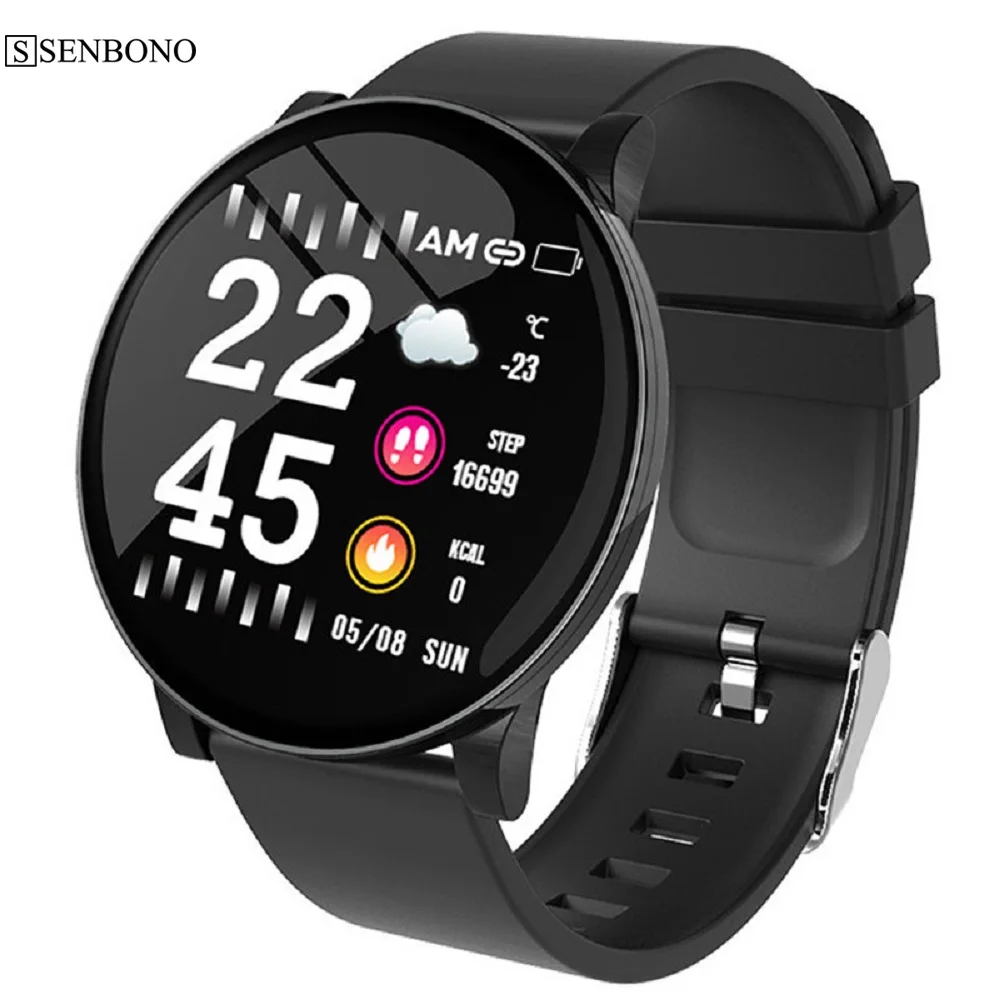 SENBONO W8 Смарт-часы IP67 Водонепроницаемый сердечный ритм кровяное давление кислородный монитор активности фитнес-трекер спортивные умные часы