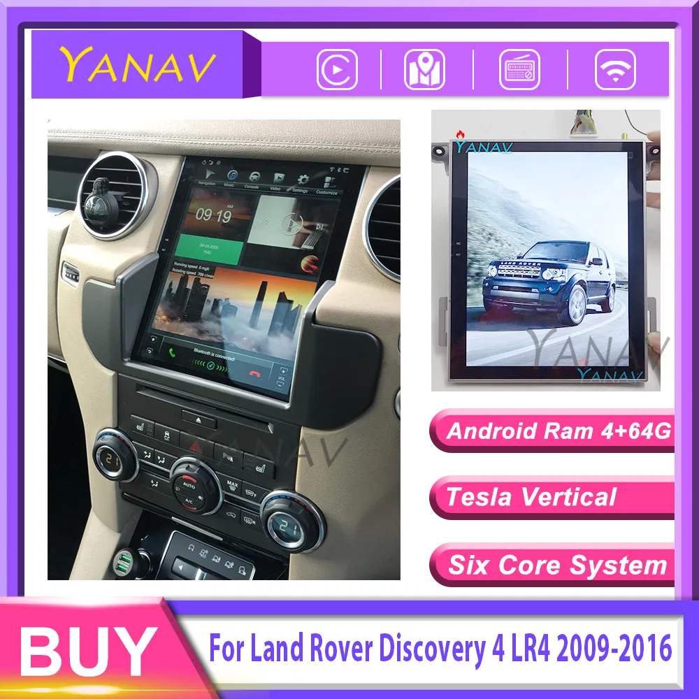 

Автомагнитола для Land Rover Discovery 4 LR4 2009-16, стереоприемник 2 din на платформе android, вертикальный стерео-видео мультимедийный dvd-плеер