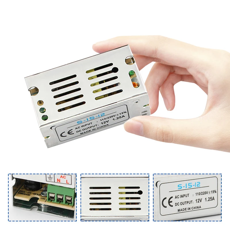 AC DC 12 вольт импульсный источник питания Регулируемый В 8A трансформатор