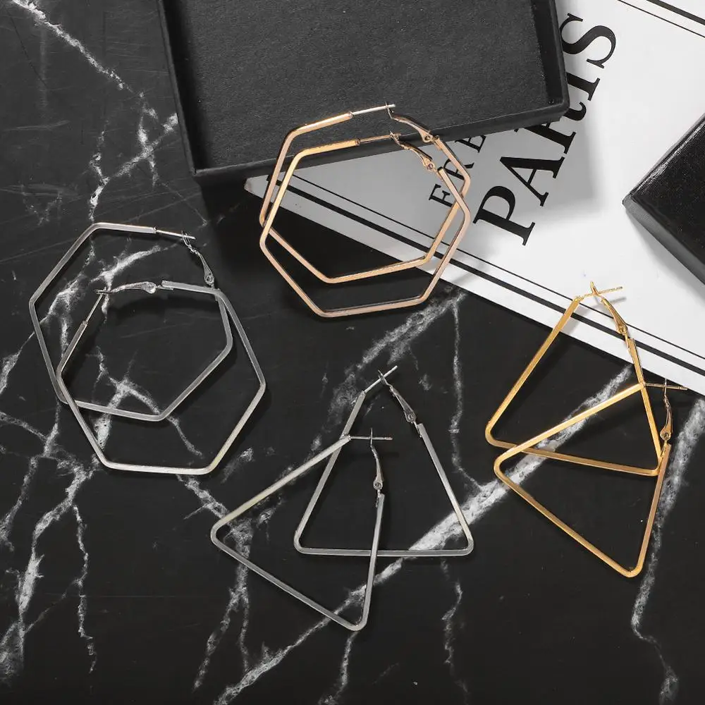 Большие серьги кольца BA для мужчин и женщин простые богемные сережки