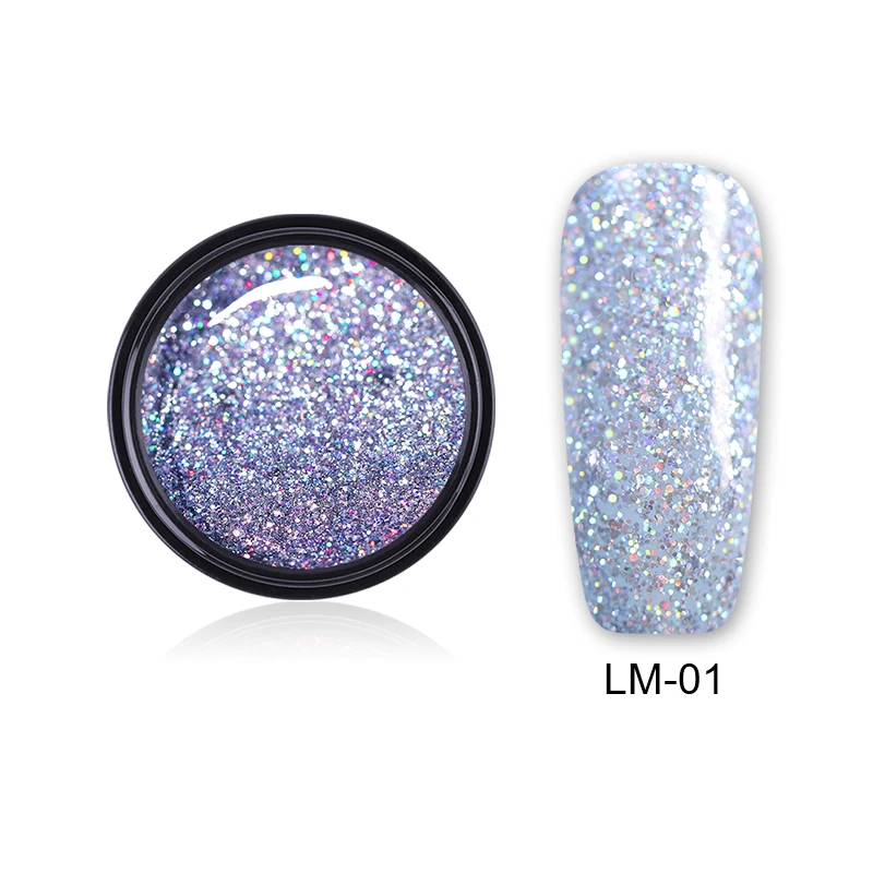 LEMOOC набор гель-лаков для ногтей БЛЕСК Платиновые ногти искусство для маникюра поли УФ гель УФ Гель-лак верхнее Базовое покрытие грунтовка гибридные Лаки - Цвет: 11