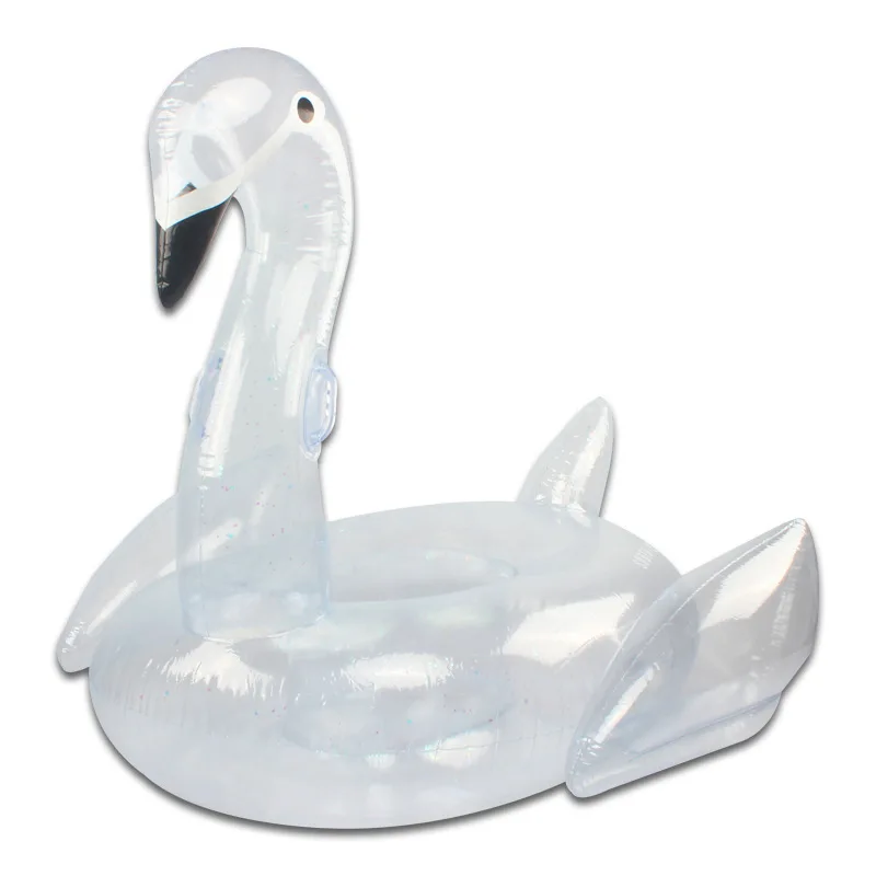 

Inflatable Swimming Ring Adult Mattress Swimming Circle Floating Beach Clear Sequined Red Flamingo Mount Summer Pool Party Toys