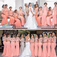 2020 Cheap Long Mermaid Bridesmaid Dresses For Weddings Guests Plus Size Bridal Party Gowns Sale Cheap Maid of Honor