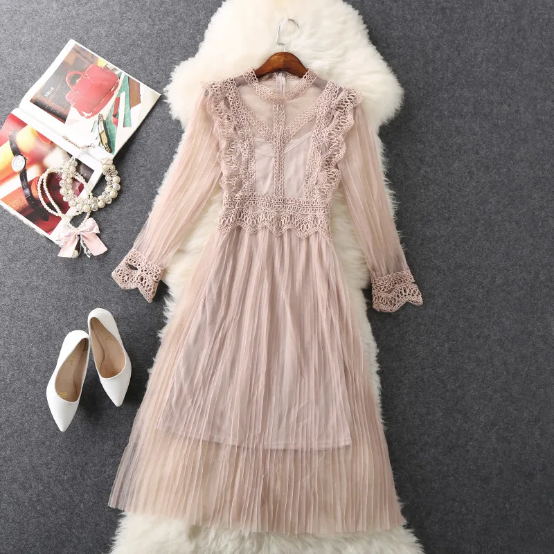 Новинка 2020 женское Элегантное летнее Сетчатое кружевное платье облегающее