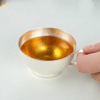 silver cup silver tea cup sterling silver s999 master cup home kung fu tea set tasting cup small cup about 67g
