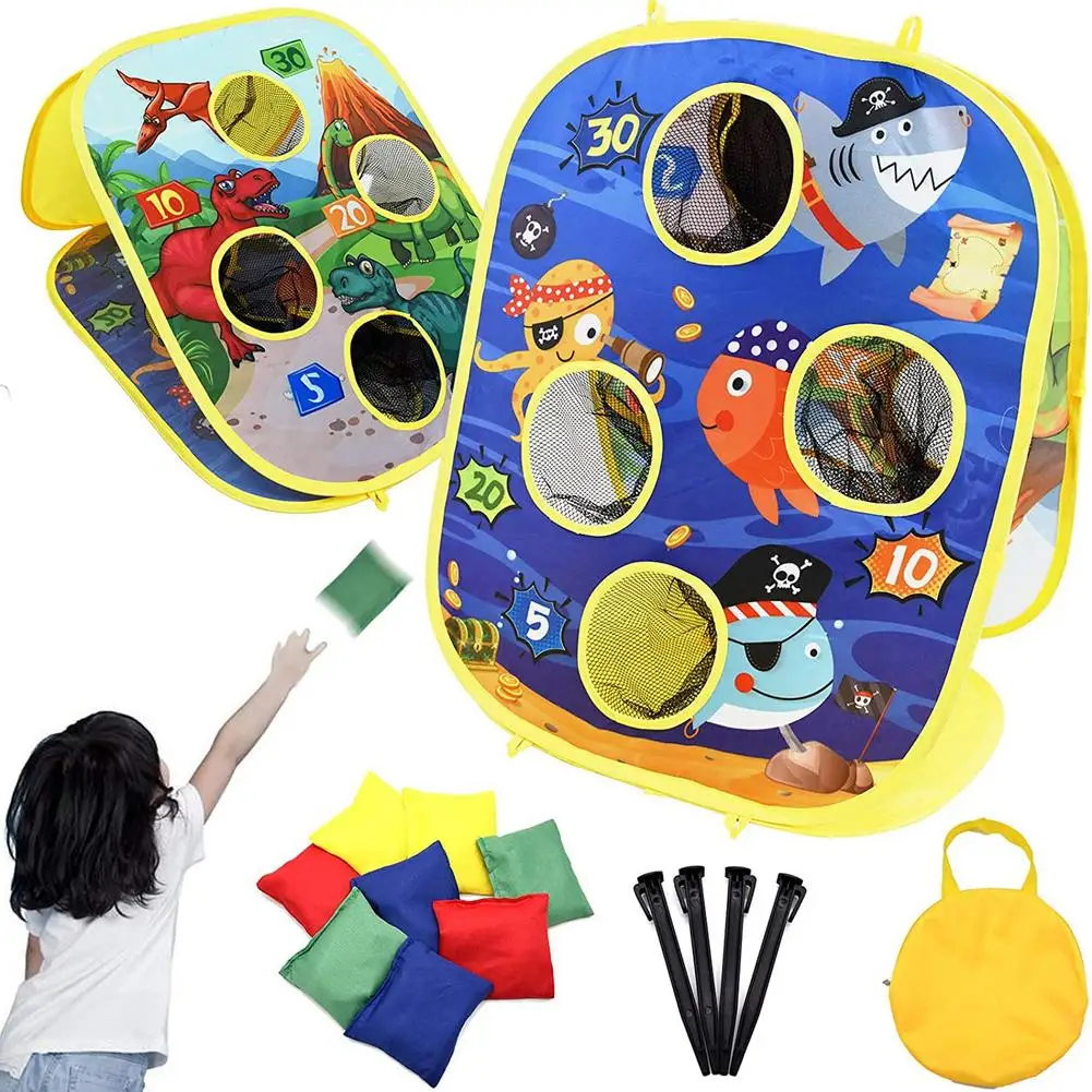 

Animal Bean Bag Toss Game Portable PVC Framed Score Game Set With Sandbag Board 3 Bean Bags For Children Adults Outdoor Have Fun