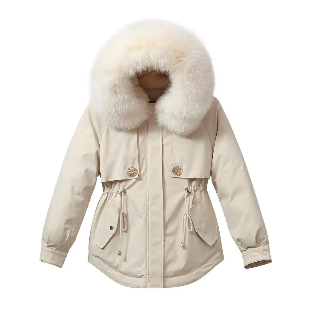 

New jacket winter with big fur collar winter coat women parkas Loose Clothes with Hats Large Size cotton-padded jacket chic