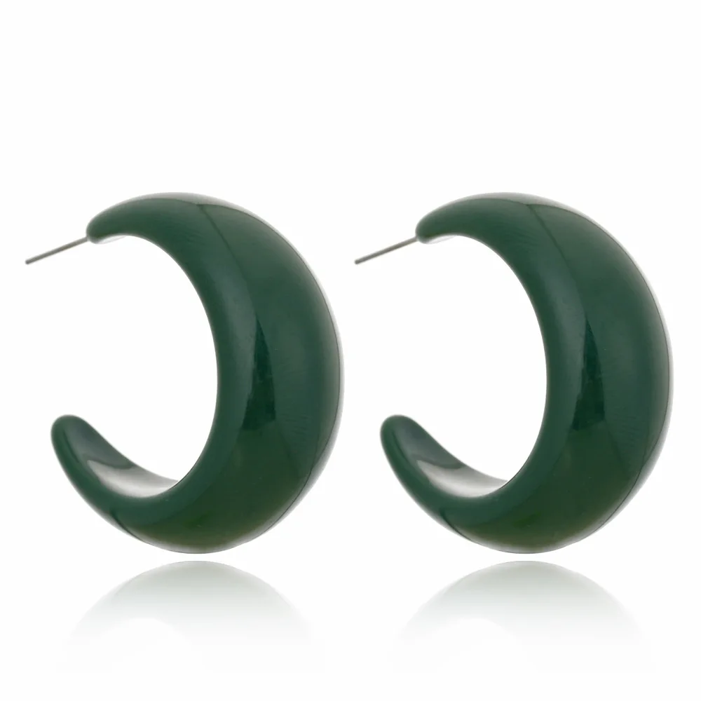 

Новые крупные серьги в европейском и американском стиле из акрилового ацетата с большим названием, геометрические серьги с-образной формы