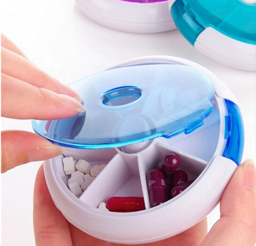 Вращающаяся коробка для таблеток дорожный органайзер хранения питательных