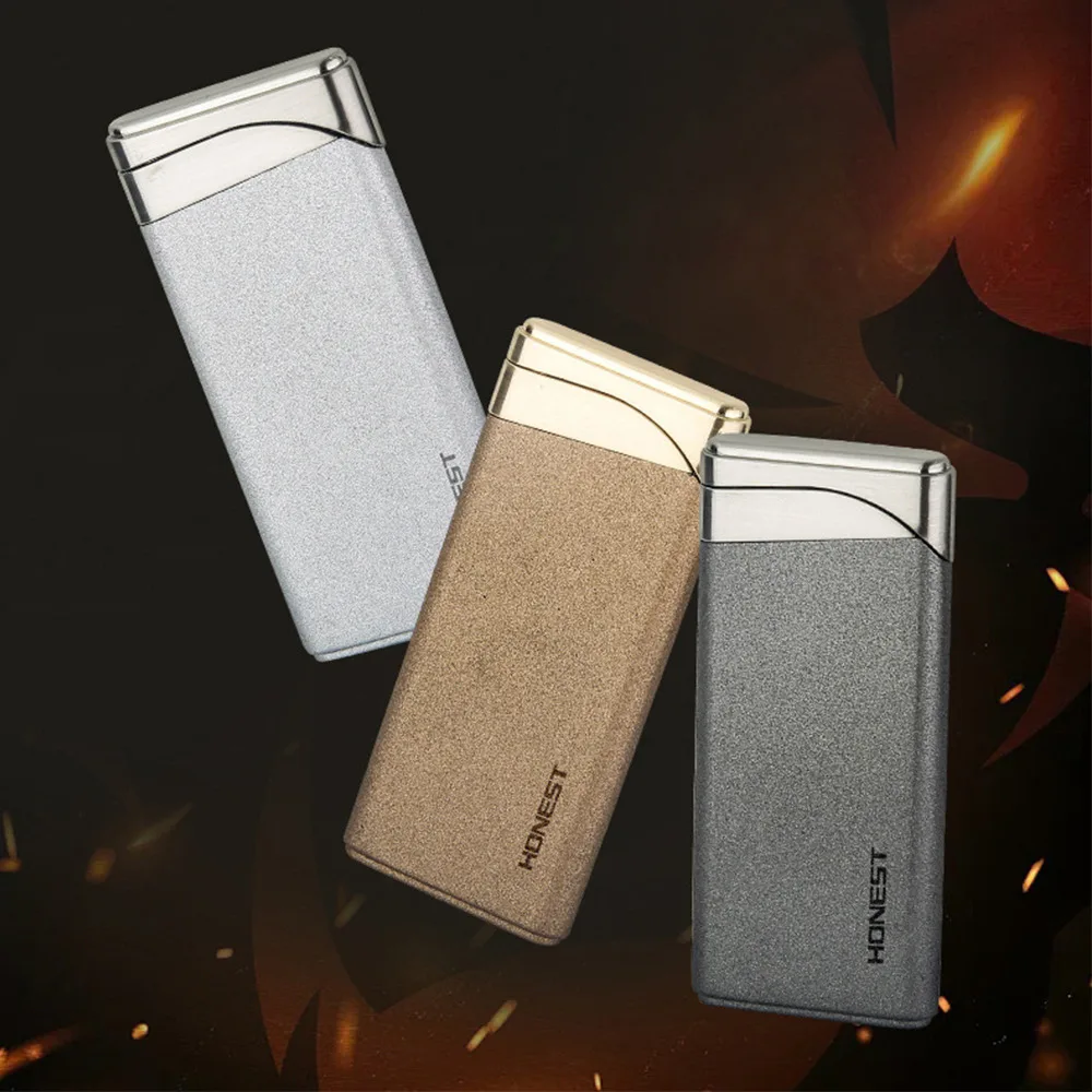 Металлическая компактная Бутановая Зажигалка факельная турбо зажигалка для