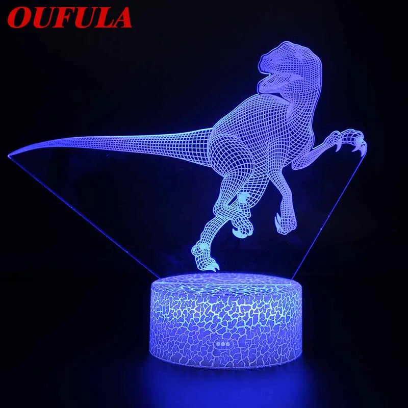 

Ночные светодиодные фонари динозавр 3D лампа милая игрушка подарок 7 Цвет Абстрактная живопись художник графика мультфильм атмосферная лам...