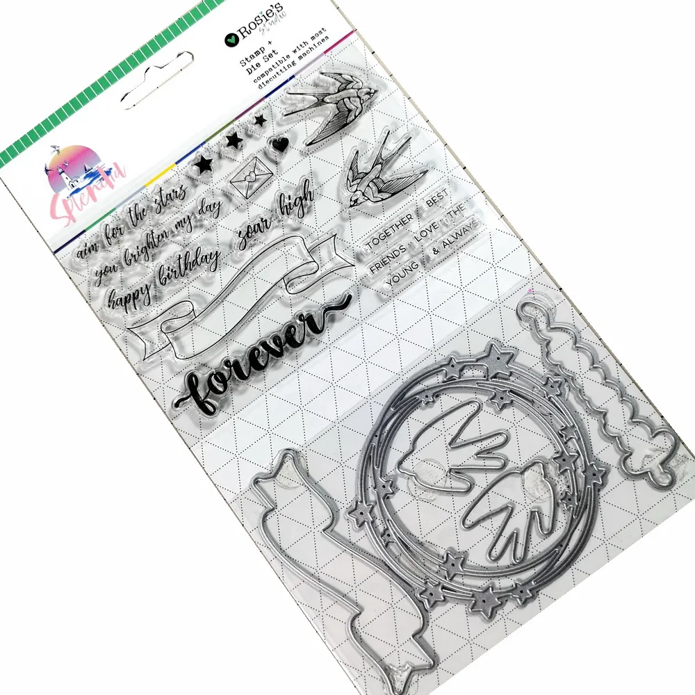 Набор прозрачных штампов CRZCrafter для скрапбукинга и резки металла печать журнала