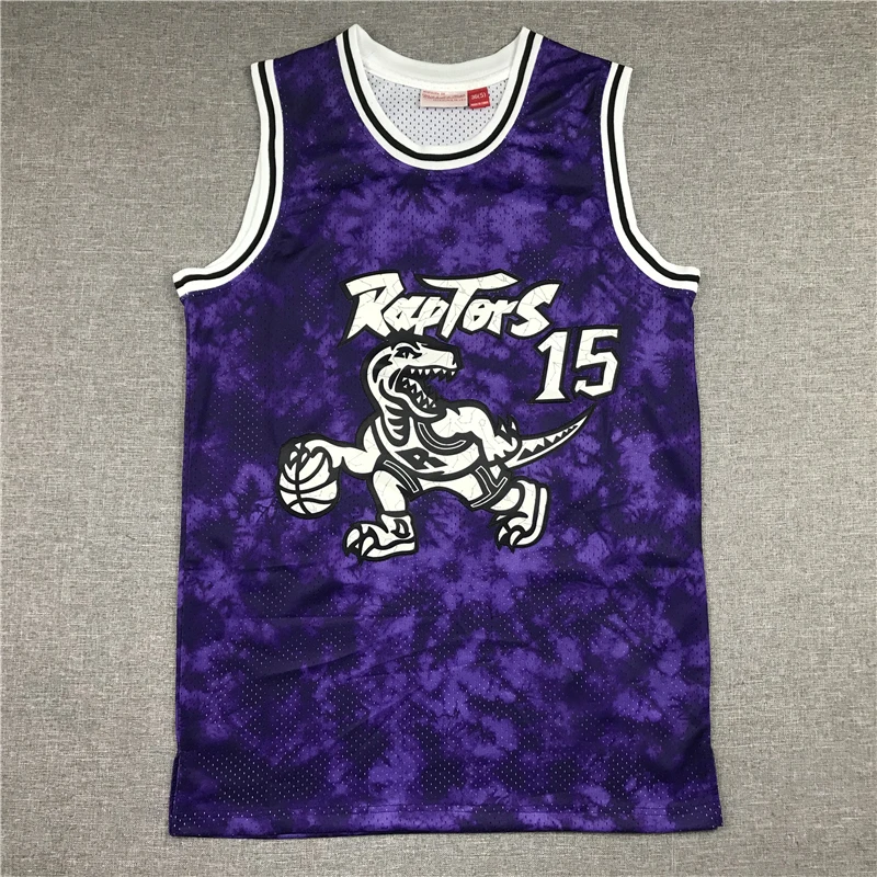 

2021 Mens New American Basketball Clothes Vince Carter Toronto Raptors European Size Ball Pants T Shirts Cool Tops Loose Cloth