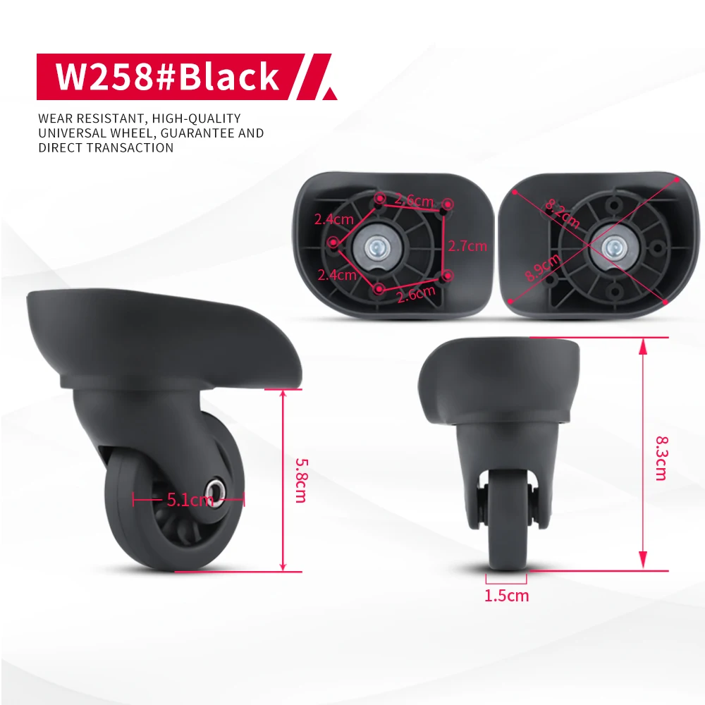 DILONG W258 Luggage accessories universal wheels, trolley case wheels, replacement, silent rollers, repair casters