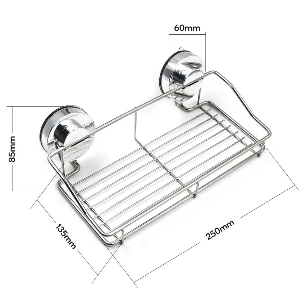 Полка для ванной вакуумный держатель на присоске Душ Caddy корзина из нержавеющей