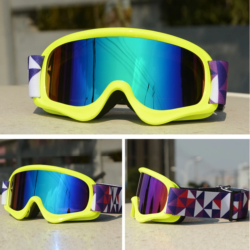 Магнитные лыжные очки незапотевающие большие сферические для сноуборда