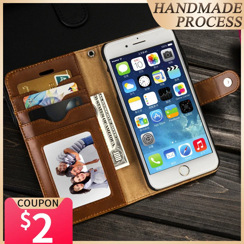 Musubo роскошные кожаные case для iphone 7 plus съемная задняя чехлы 6 6s 5 5s se обложка fit