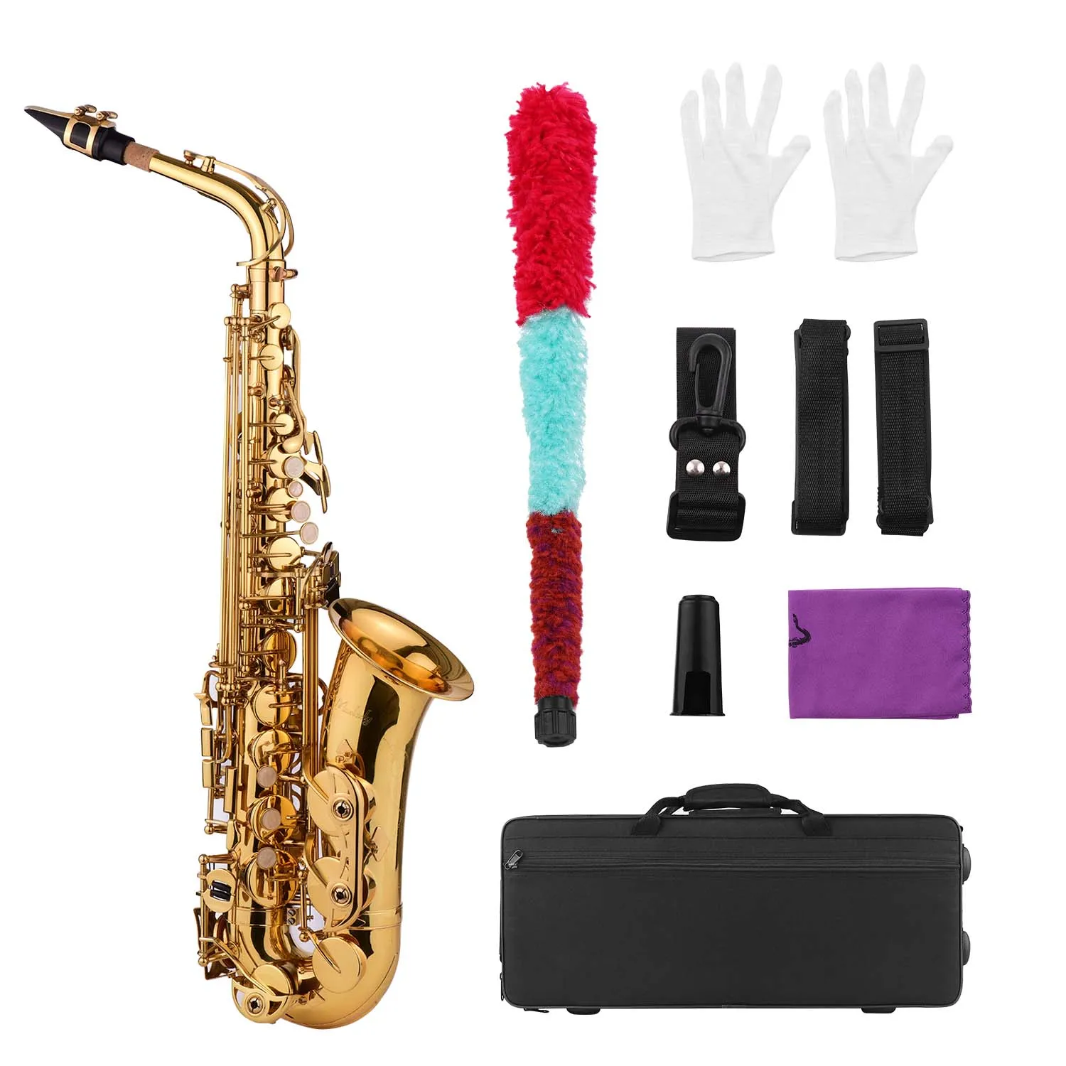 Muslady Alto Eb Tune Saxophone Gold Lacquer Storage Box Kit Musical Instrument Parts Grade Examination Beginner Learning Adult | Спорт и