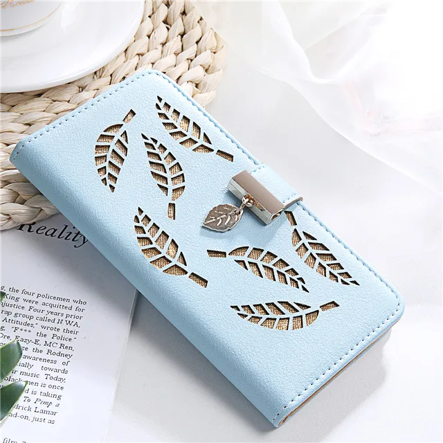 Blue Кожаный чехол с листом для huawei P20 P30 Pro mate 20 30 Honor 10 Lite 8X P Smart Plus Y5 Y6 Y7 откидная подставка для телефона - Цвет: Blue