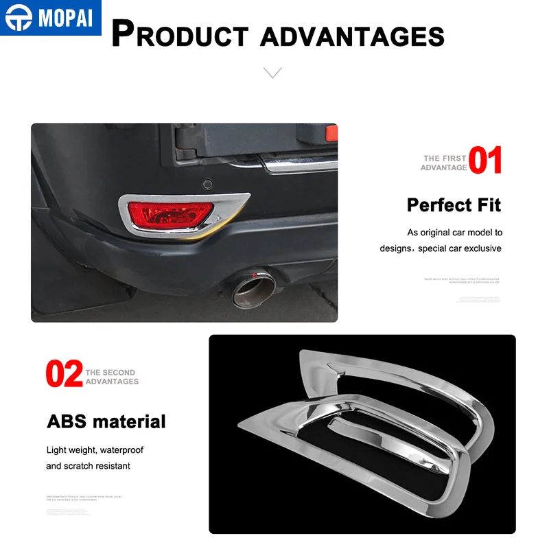 MOPAI Car Stickers for Jeep Grand Cherokee 2011 Up Rear Fog Light Lamp Decoration Cover Accessories | Автомобили и мотоциклы