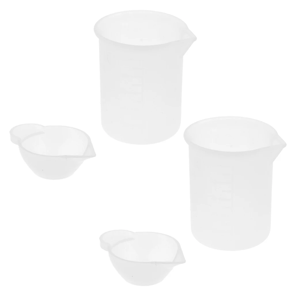

Prettyia4Silicone мерная чашка для смешивания для изготовления ювелирных изделий из жидкой эпоксидной смолы