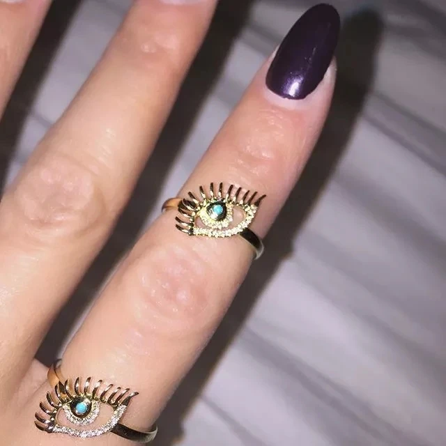 Новое поступление 2022 модное кольцо с синим огненным опалом для женщин и девушек