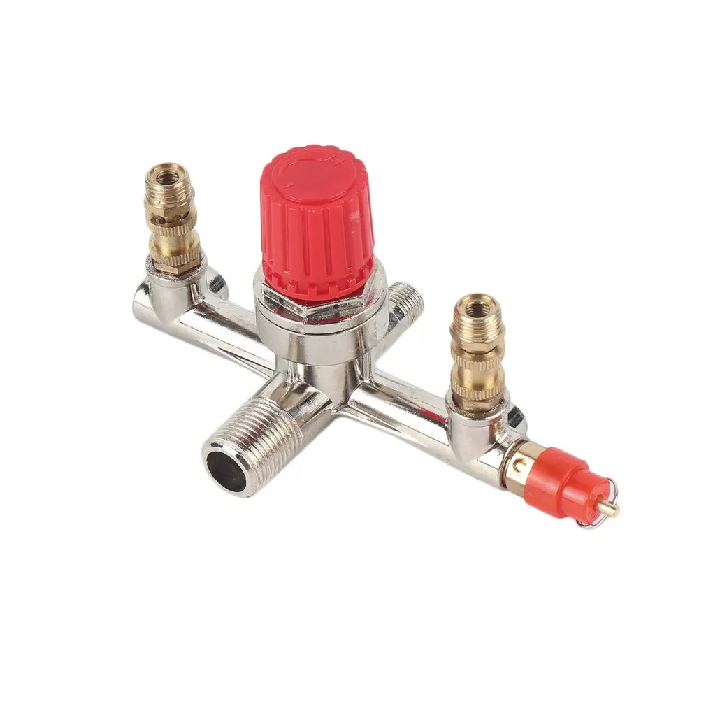 

40343 Adjustable Pressure Switch Air Compressor Switch Pressure Regulating with 2 Press Gauges Valve Control Set