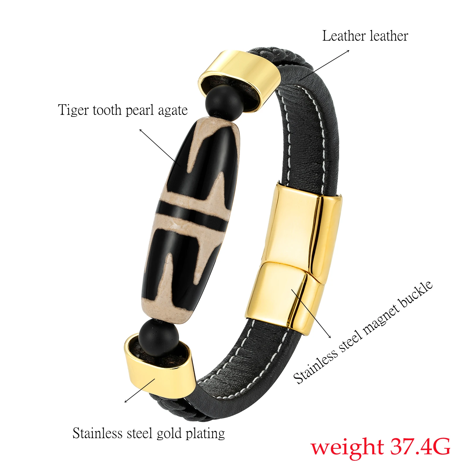 Новинка 2021 большие бусины Dzi с тигровым зубом ювелирные изделия из натурального