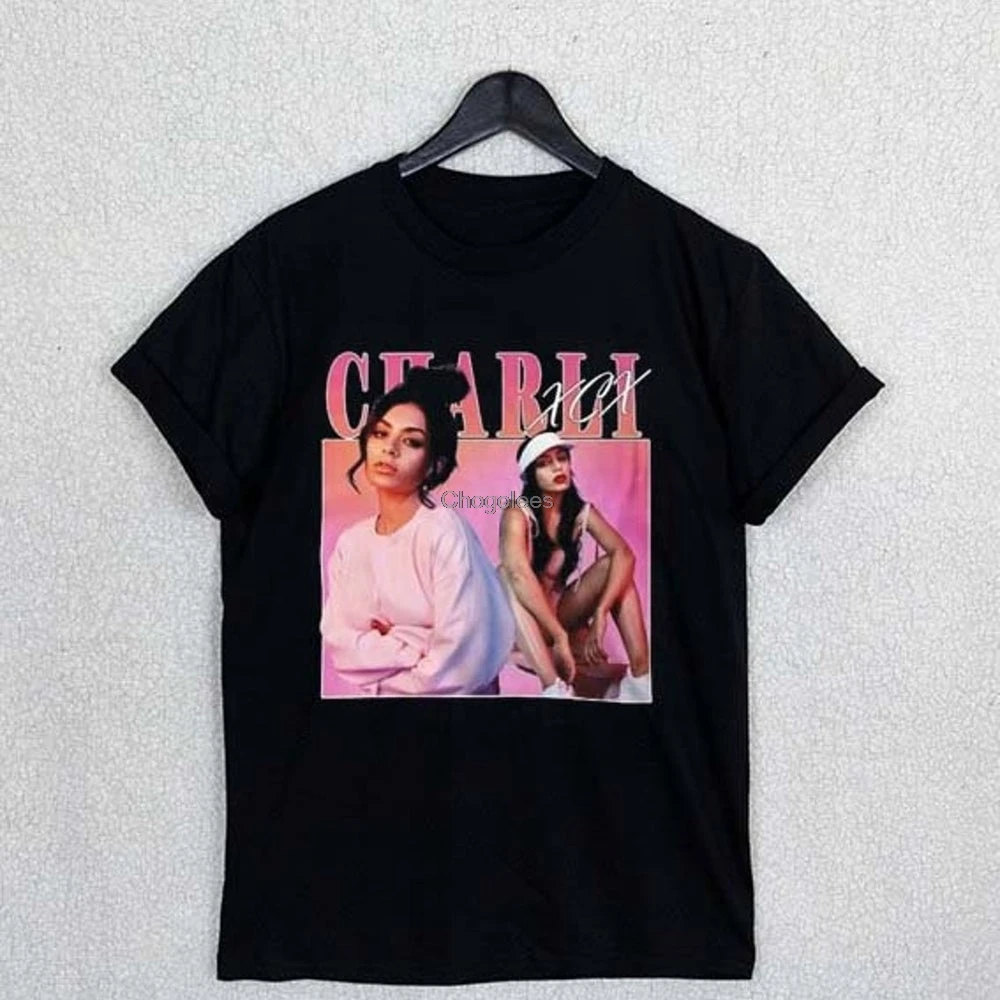 Рубашка Charli XCX новый дизайн известная рубашка с логотипом для мужчин и женщин