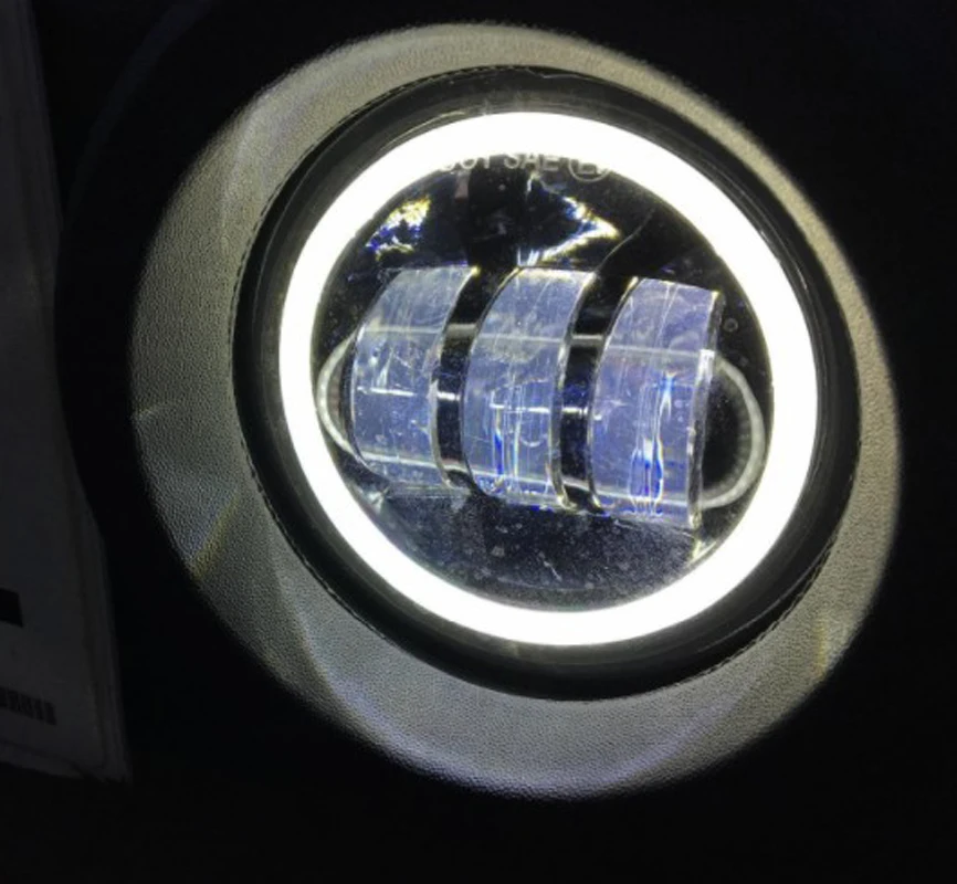 4 дюймовая круглая светодиодная противотуманная фара 30 Вт линза проектора с гало