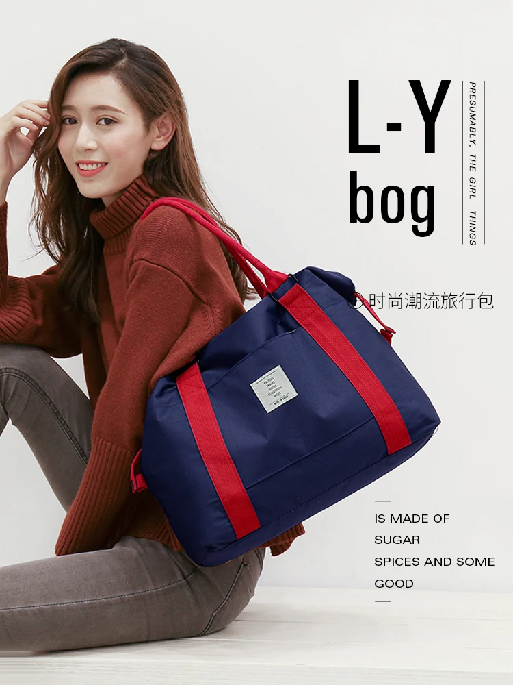 Travel Bag Hand Luggage Bag Single Shoulder Short Distance Canvas Women Large Capacity Cross Storage Bag Men