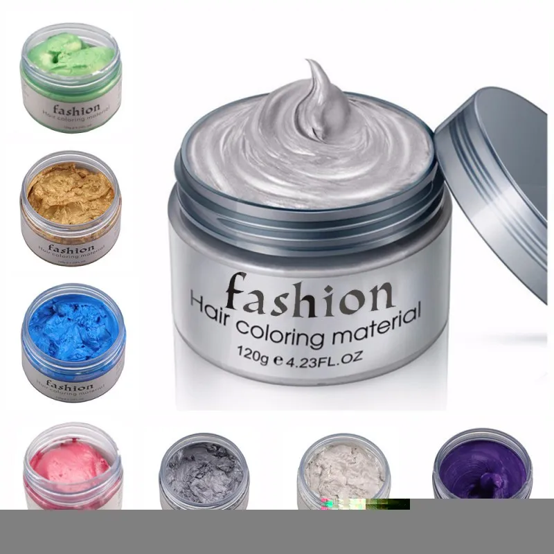 Унисекс цветная краска для волос одноразовая формовочная паста 7 цветов в