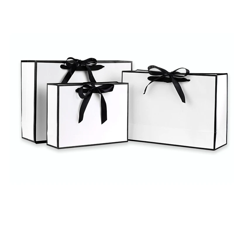 

10PCS Gift Bag Handbag Kraft Paper Bag Shopping Bag Clothing Store Bag Packaging Bag Gift Bag
