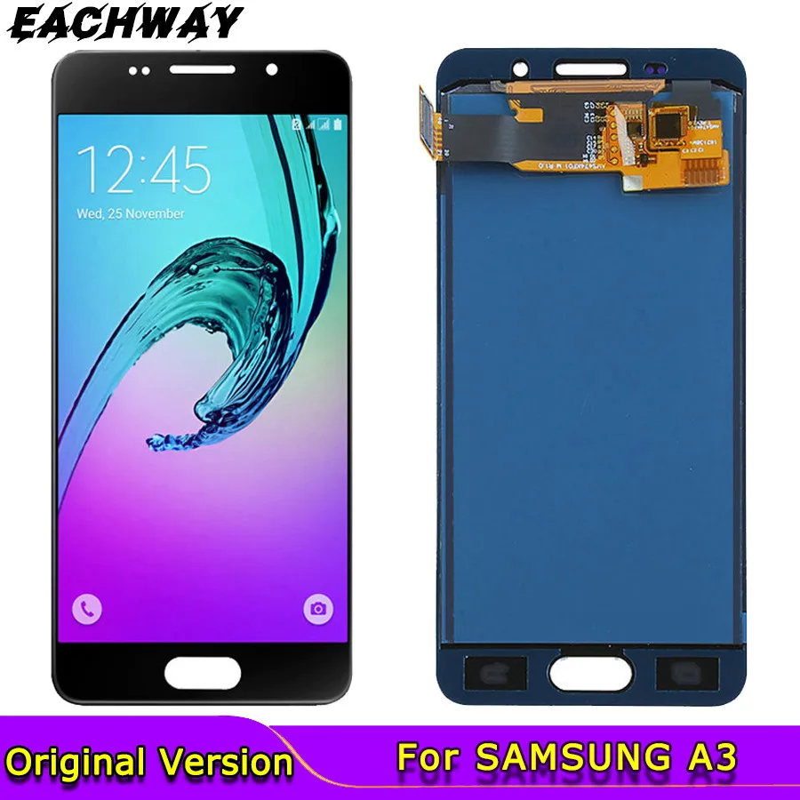 Тест ЖК-экран для Samsung Galaxy A3 2016 A310F сенсорный экран дигитайзер ЖК-дисплей