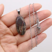 new pendant necklace natural semi precious stones picasso necklace for men women charm jewelry gift 45cm