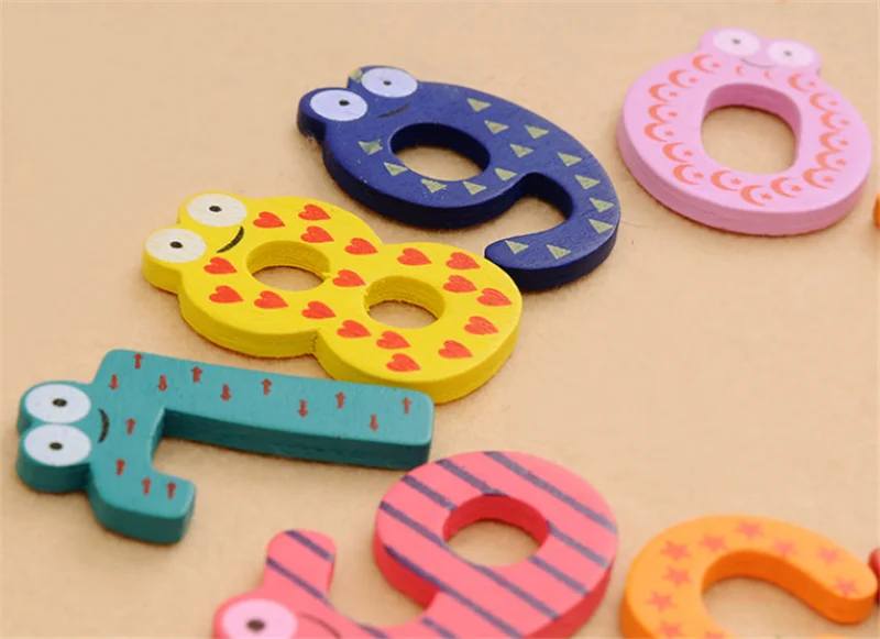 10 шт./компл. Детские цифры магниты на холодильник фигурки математика деревянные