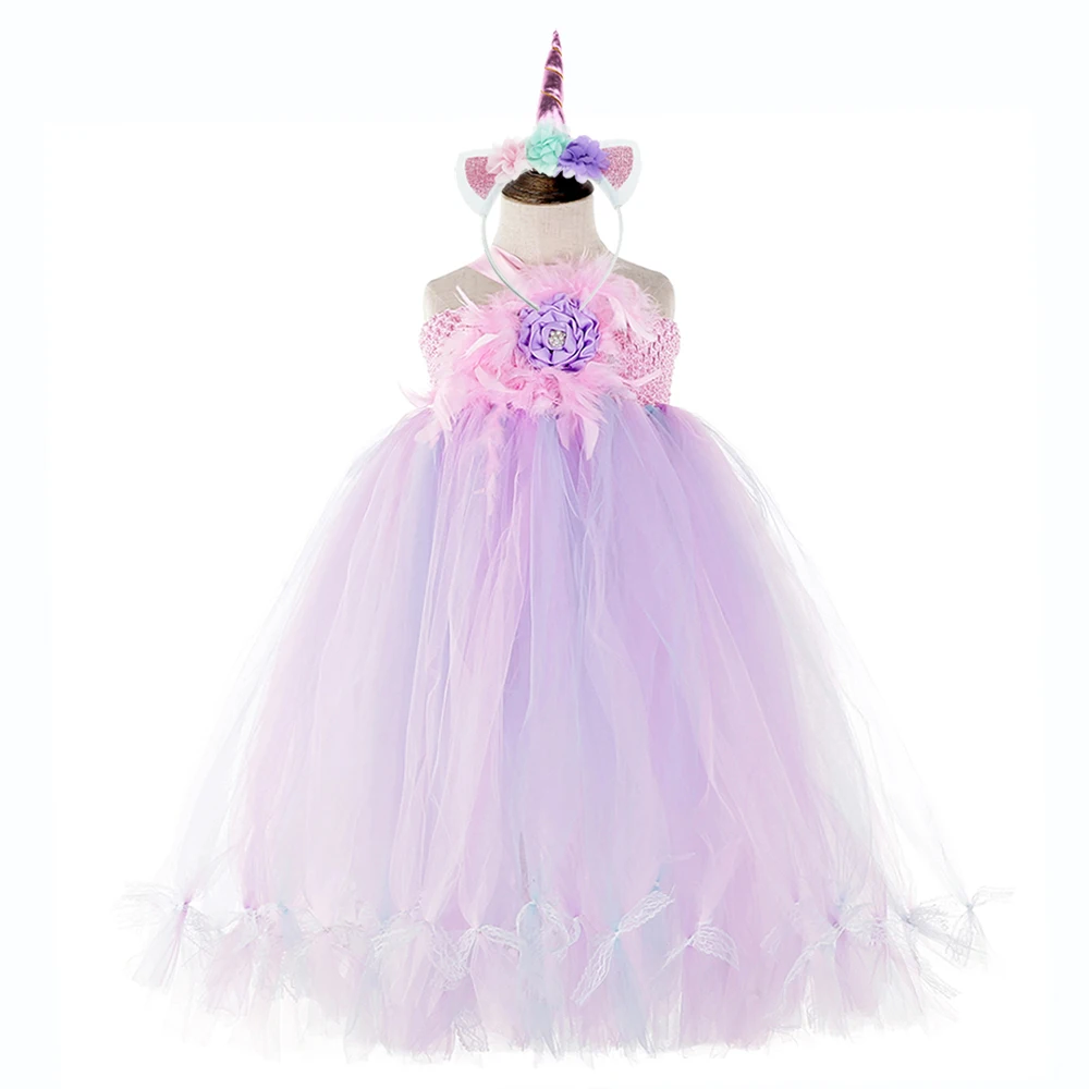 Милая детская одежда с цветочным принтом для девочек на свадьбу единорогом