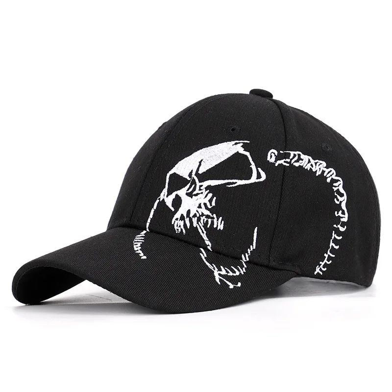 

2021 New High Quality Unisex 100% Cotton Outdoor Baseball Cap Skull Embroidery Snapback Fashion Sports Hats For Men & Women Cap