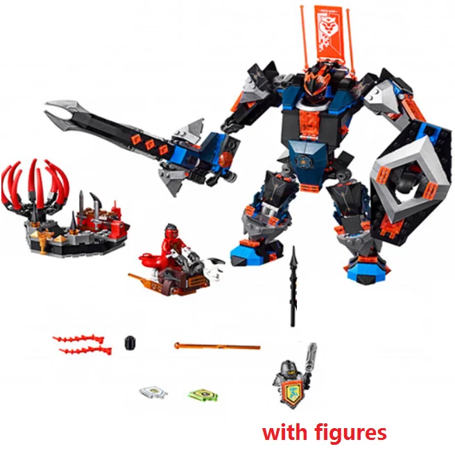 

531pcs Nexoes Knight The Black Knight Mech Model Building Blocks 70326 Nexus Saber Robots Toy For Kids Christmas birthday Gifts