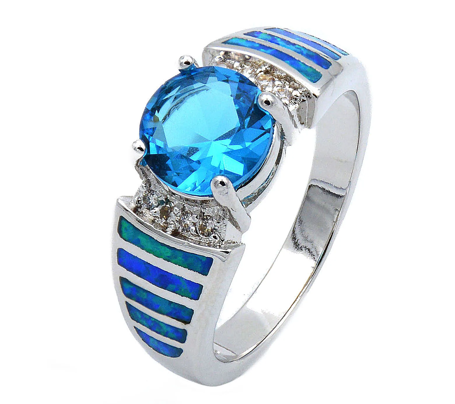 Мужское кольцо с голубым огненным опалом | Украшения и аксессуары