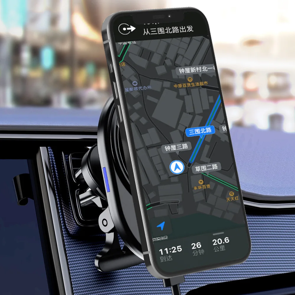 

15W Magnetic Wireless Car Charger Mount for iPhone 12 11 Pro Max X XS XR MAX Fast Charging Wireless Charger Car Phone Holder