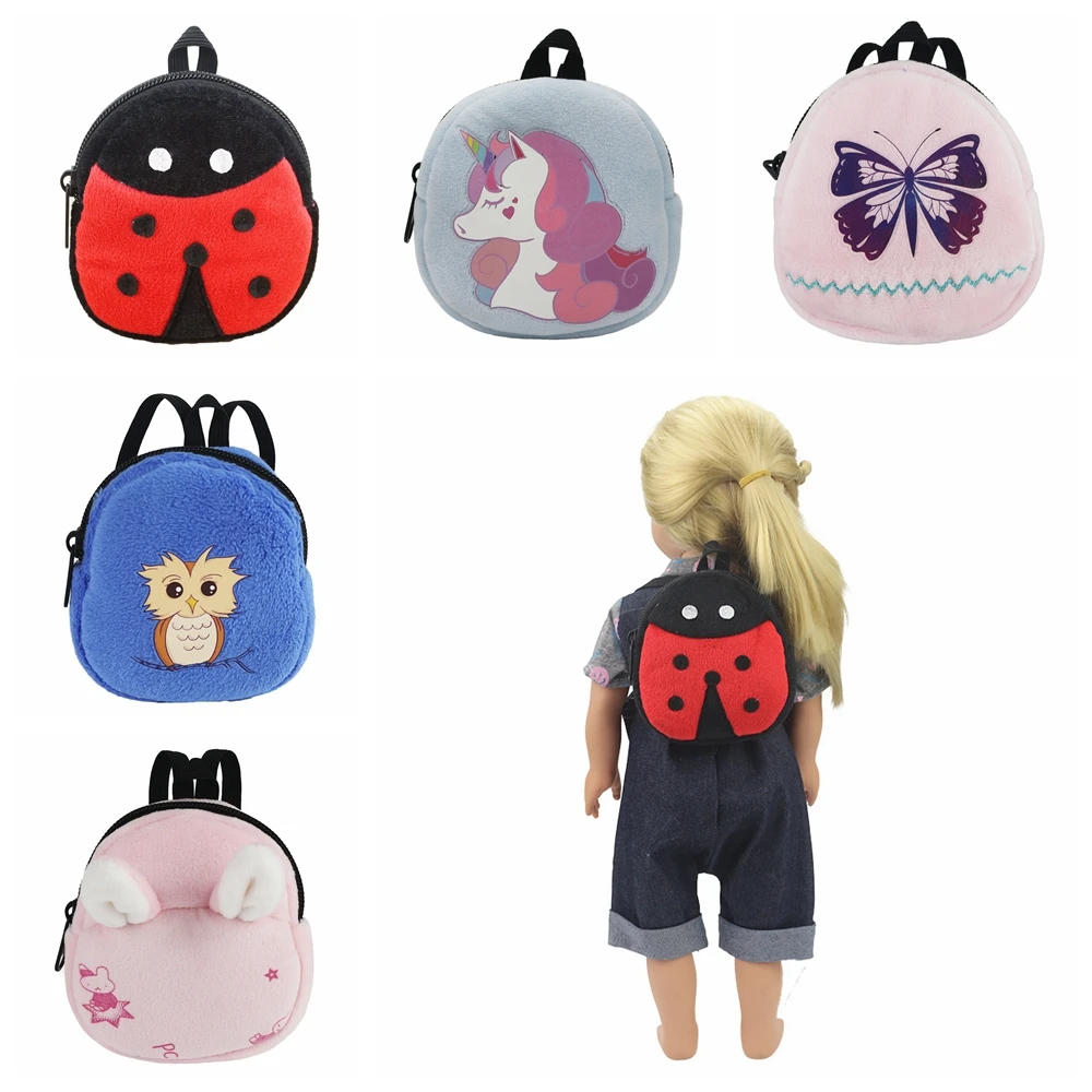 

Dolls Bag Backpack Doll Accessories for 18 inch Girl Dolls 43cm Baby New Born Doll Out Going Carry Bag Mini Bag Accessories