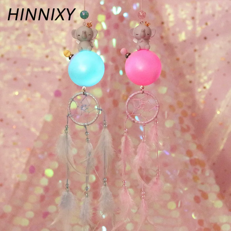 Hinnixy милый смоляной Единорог ночной Светильник розовый синий градиент цвета