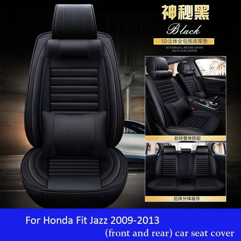 Чехлы для автомобильных сидений из искусственной кожи Honda Fit Jazz 2009 2013 аксессуары