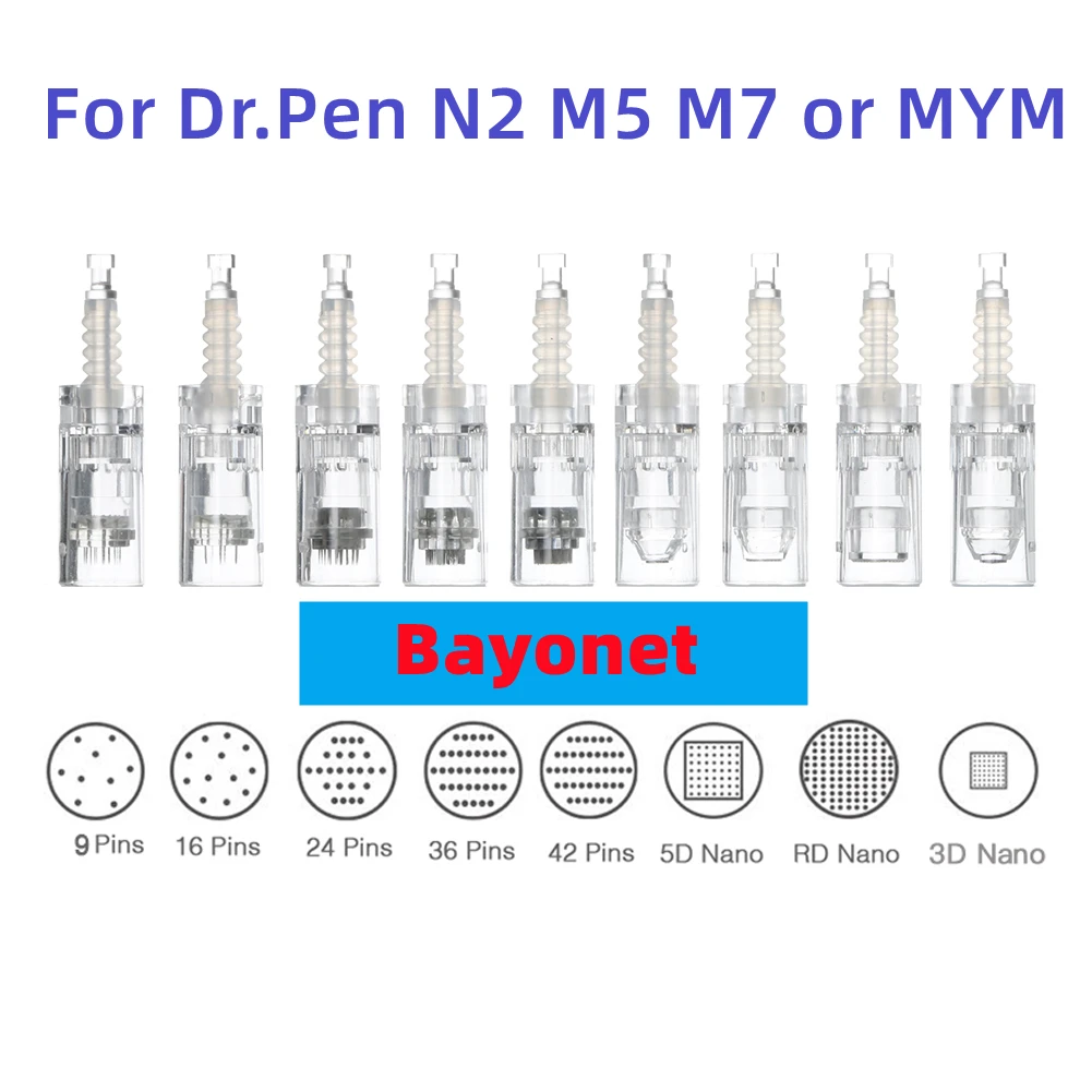 Картриджи с байонетным разъемом для dr pen N2 M5 M7 MYM E30 Derma Pen круглые картриджи