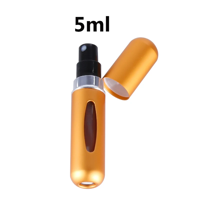 5ml Matte gold 5/8 мл многоразовый нагреваемый парфюмерный флакон с распылителем Алюминий распылитель Портативный, косметичка для путешествий, контейнер флакон духов распылитель контейнер - Цвет: 5ml Matte gold