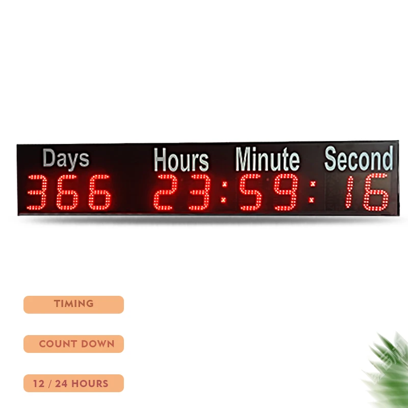 Настенные светодиодные часы большой размер высота 6 дюймов символ красный цвет