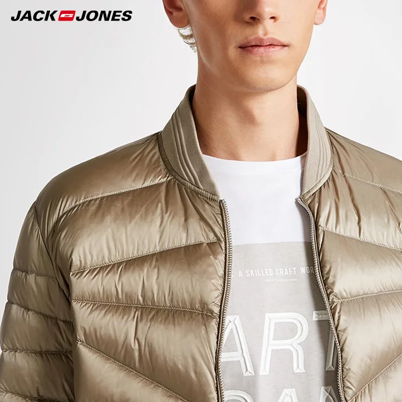 JackJones зимняя мужская бейсбольная куртка с воротником короткая теплая куртка | 218412507